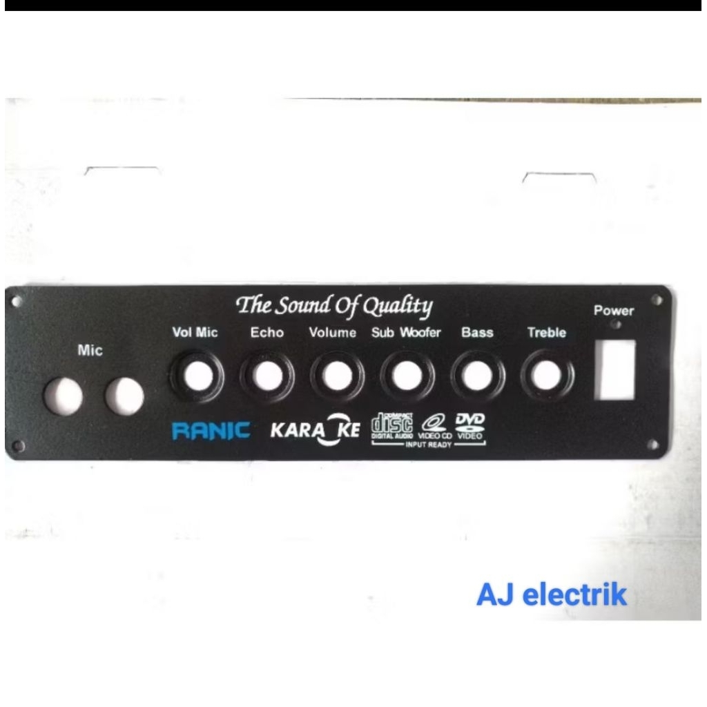 Panel Speaker Aktif 6 Lubang Potensio dan 2 Lubang Untuk MIC