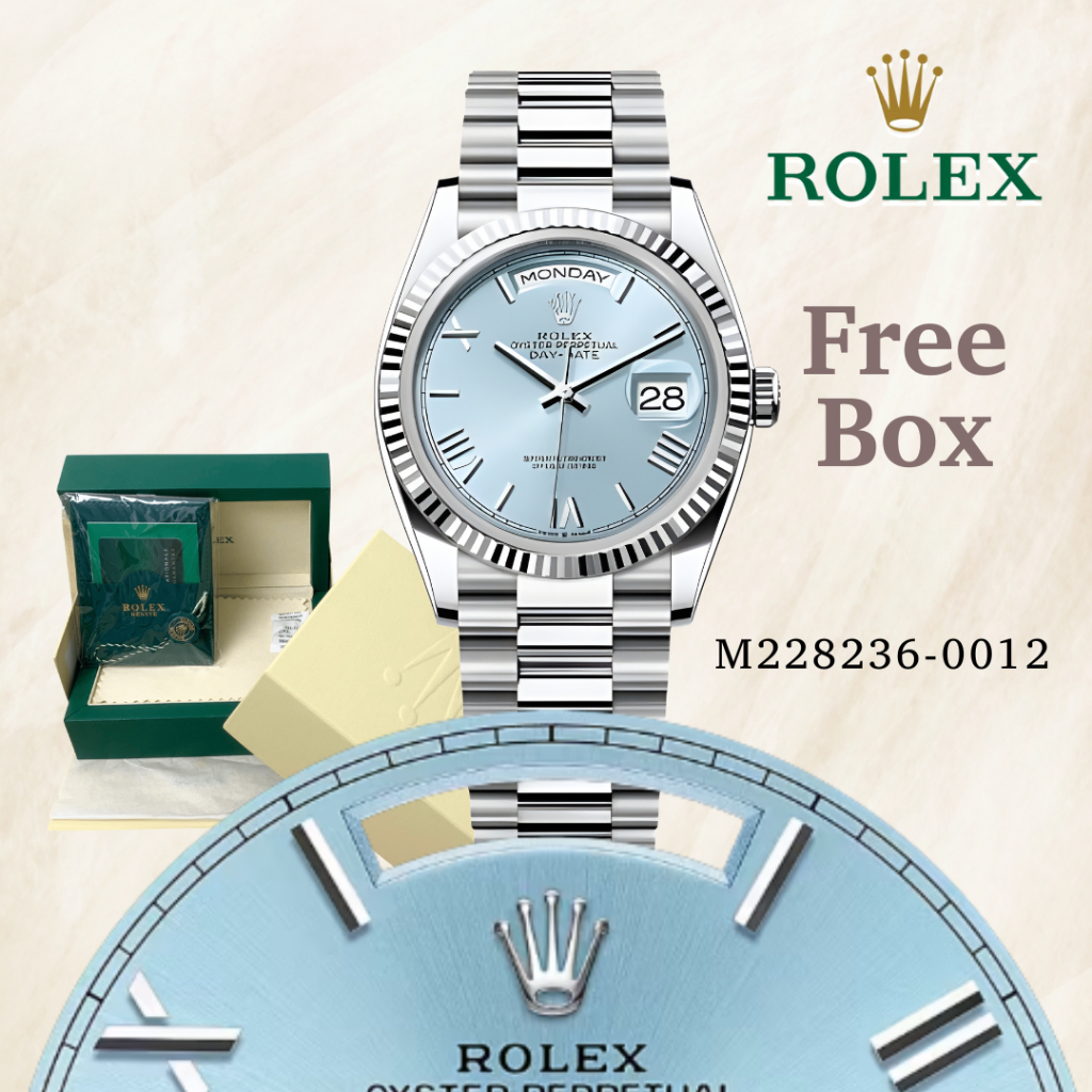 COD dan 100% Asli ROLEX INCLUDE BOX Jam Tangan Seri Day-date Pria M228236-0012 Jam Tangan Automaticc
