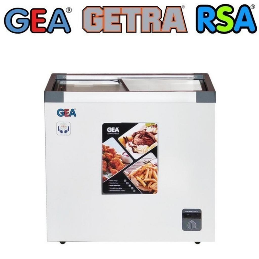 GEA CHEST FREEZER 301 LITER SD-256H SD 256 H SD256H FREEZER BOX KACA GESER GARANSI RESMI BEKASI