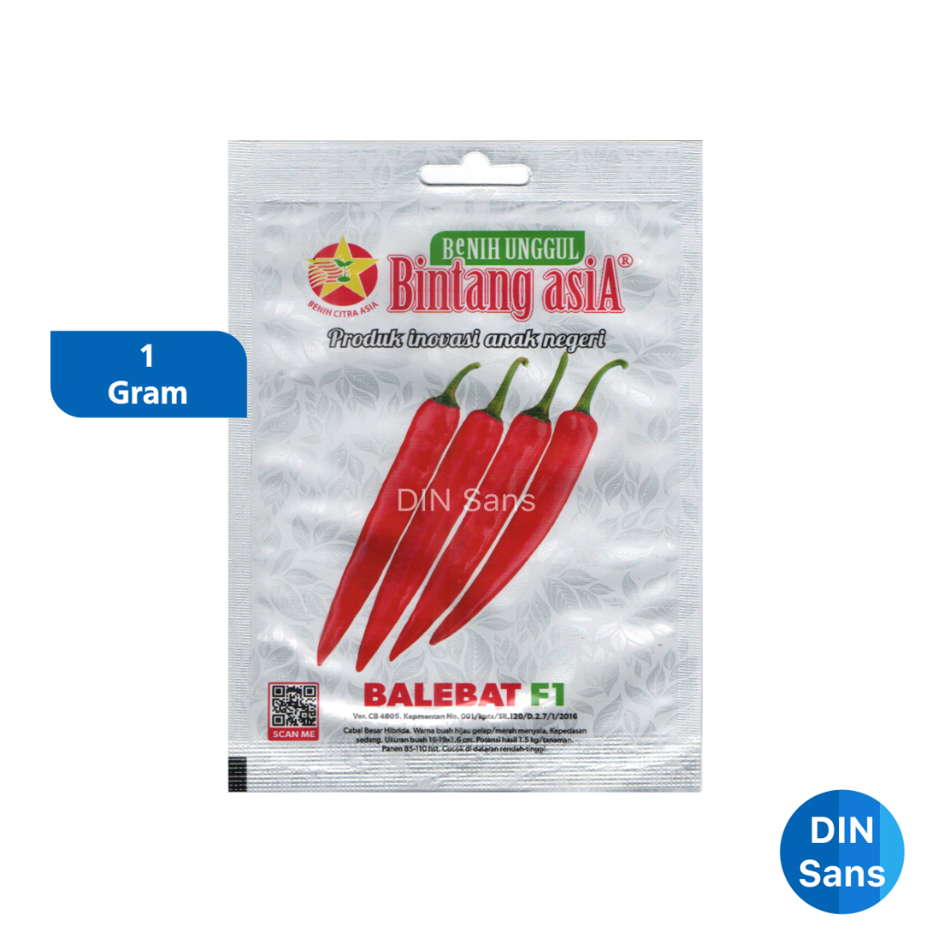 Bintang Asia - Benih Cabai Merah Besar Balebat F1 Isi 1 Gram