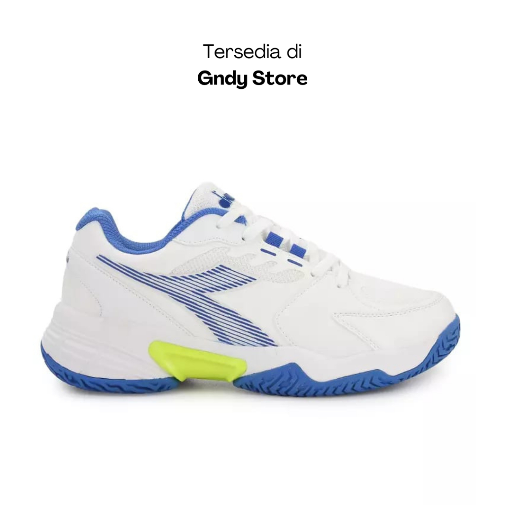Sepatu Tenis Pria Diadora Nicholas DIARU250602W White Blue Yellow Men