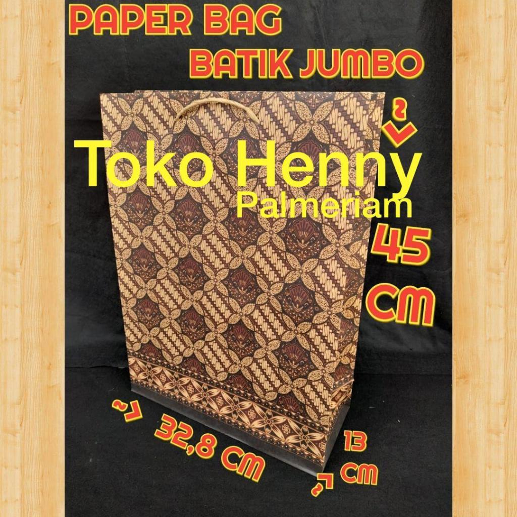 PAPER BAG JUMBO BESAR KRAFT BATIK .... MERK KIKY