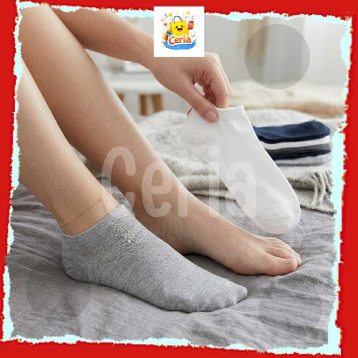 Kaus Kaki Pria Wanita Pendek Polos COMPUTER – Kaos Kaki Ankle Hitam Putih Abu Nyaman dan Tidak Gerah