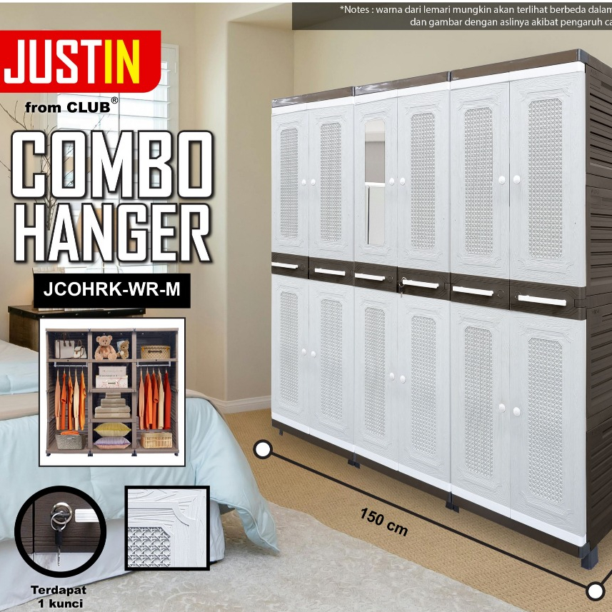 CLUB JUSTIN Combo Hanger - Lemari Pakaian Plastik Lemari Plastik Gantung Lemari Plastik Susun Baju
