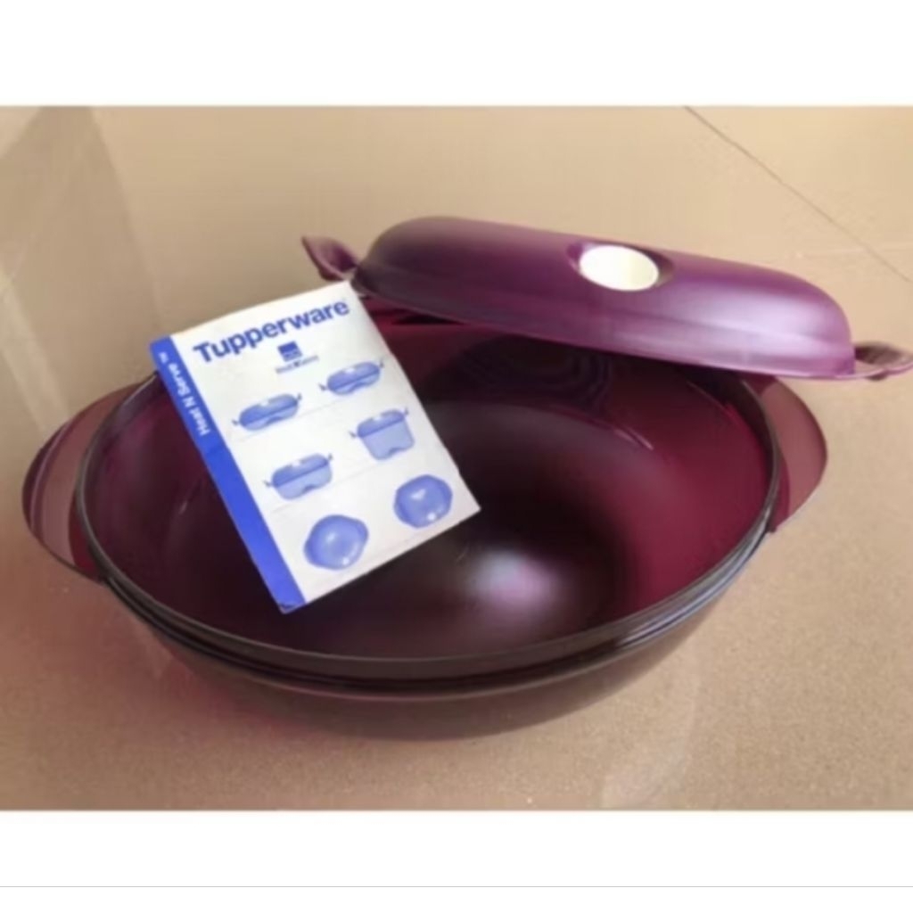 Bowl microwave heat and serve Ungu 2 liter limited edition Tupperware