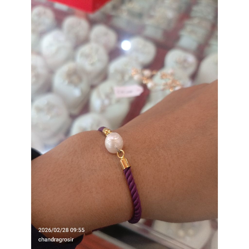Gelang Tali Mutiara Air Tawar ASLI Lombok NTB