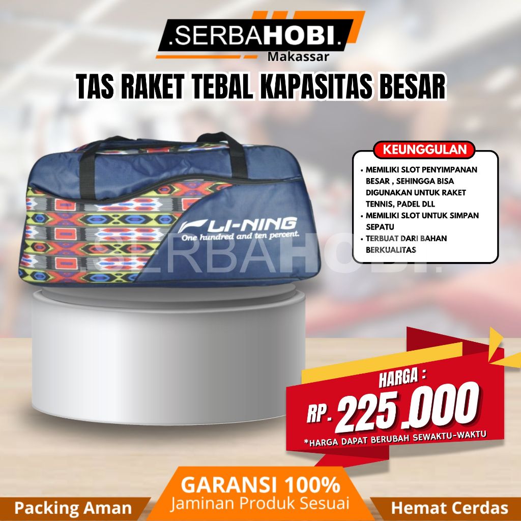 Tas Raket Badminton Kapasitas Besar Desain Elegan