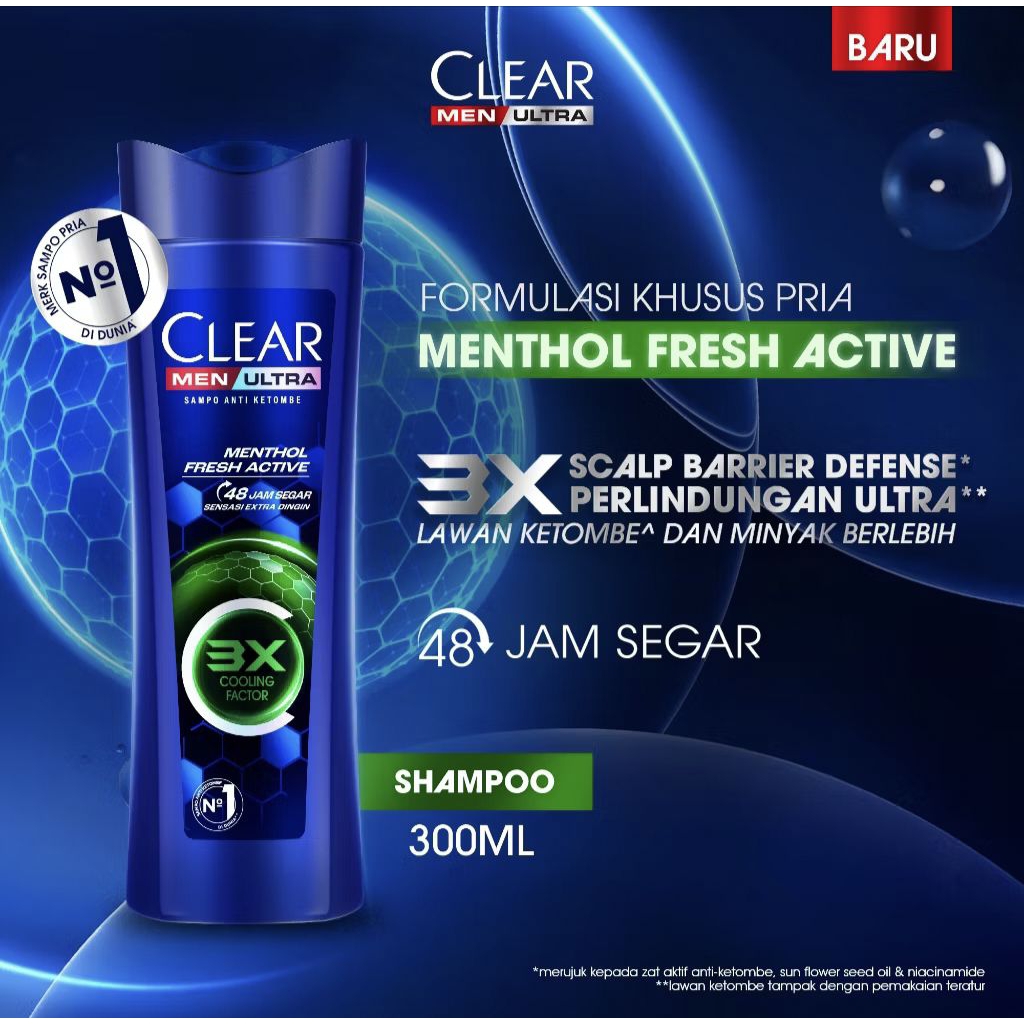 CLEAR Men Cool Sport Menthol Shampoo 300 ml