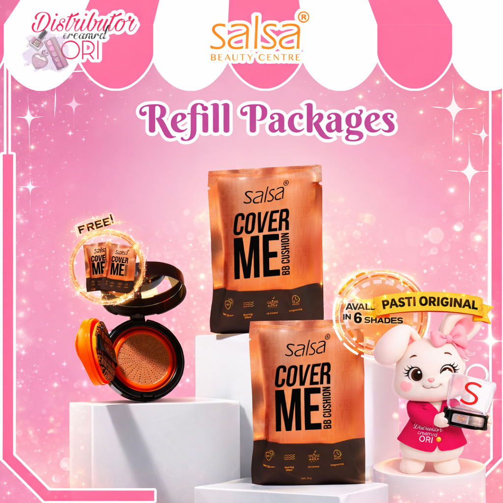 SALSA Cover Me BB Cushion Refill - Semi Matte with Red Algae Niacinamide & Centella Smooth Medium Co