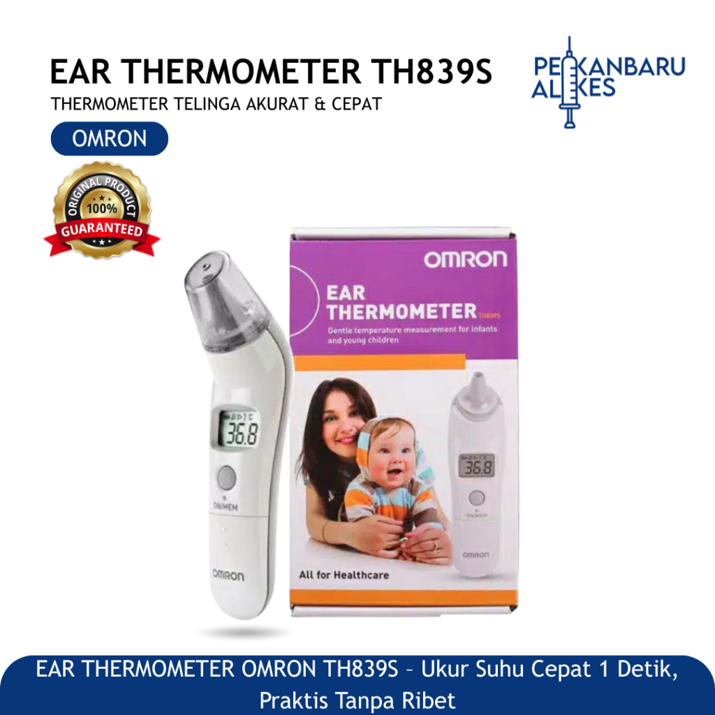 OMRON TH-839S Termometer Telinga Digital / Ear Termometer / Pekanbaru Alkes