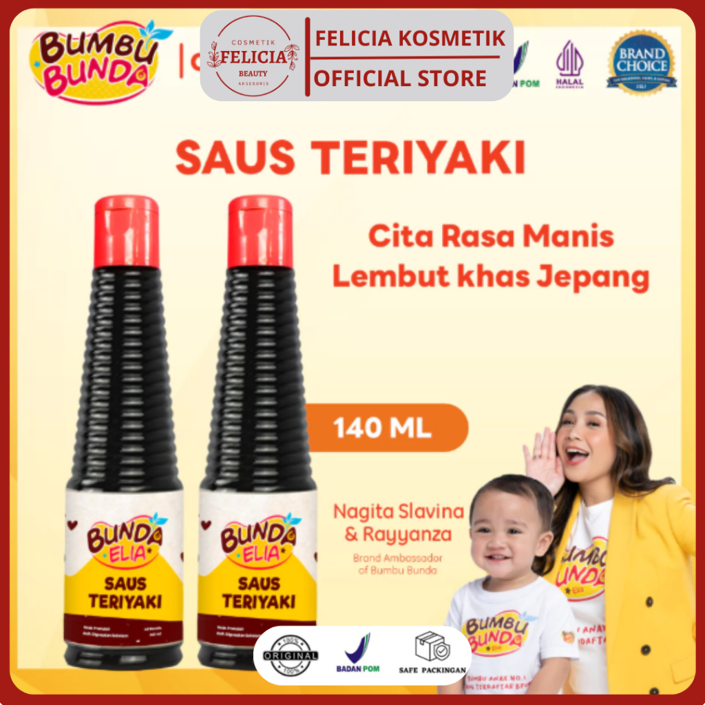 Bumbu Bunda Elia Saus Teriyaki Non MSG Non Pengawet / Bumbu MPASI / Bumbu Anak Non MSG / Saos Teriya