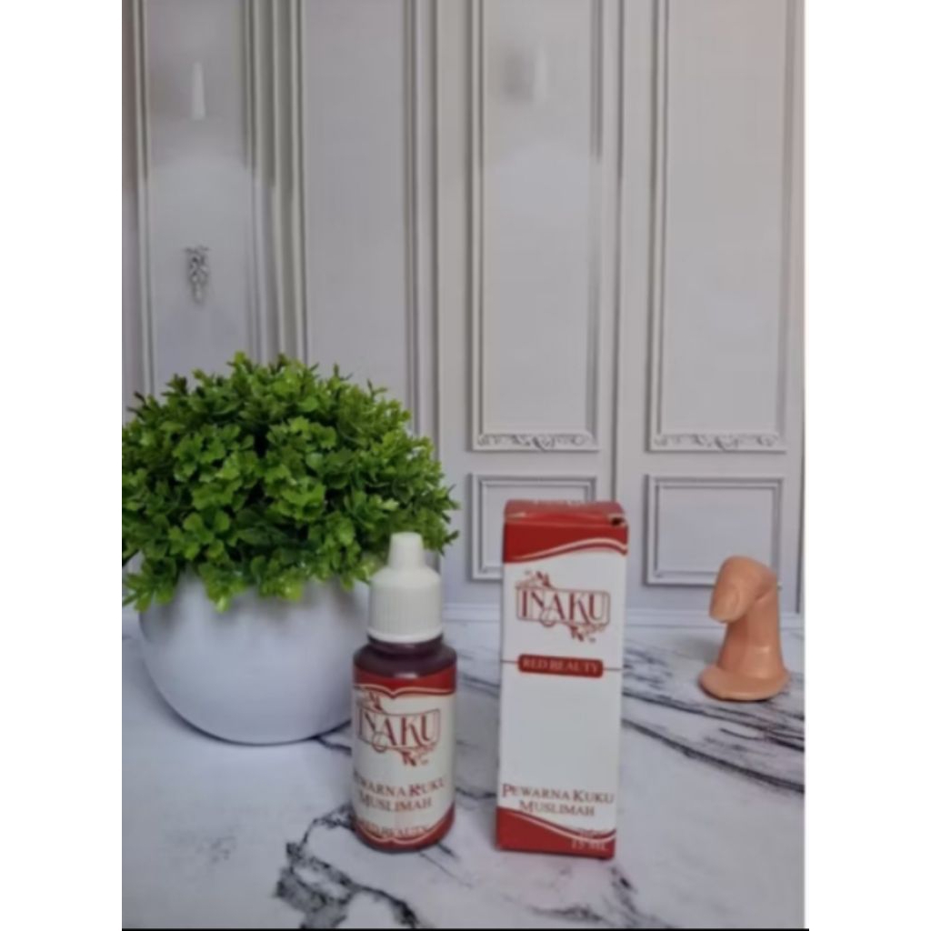 Inaku Henna Kuku Merah cabe - Anti Luntur, Tahan Lama, Sah untuk Sholat