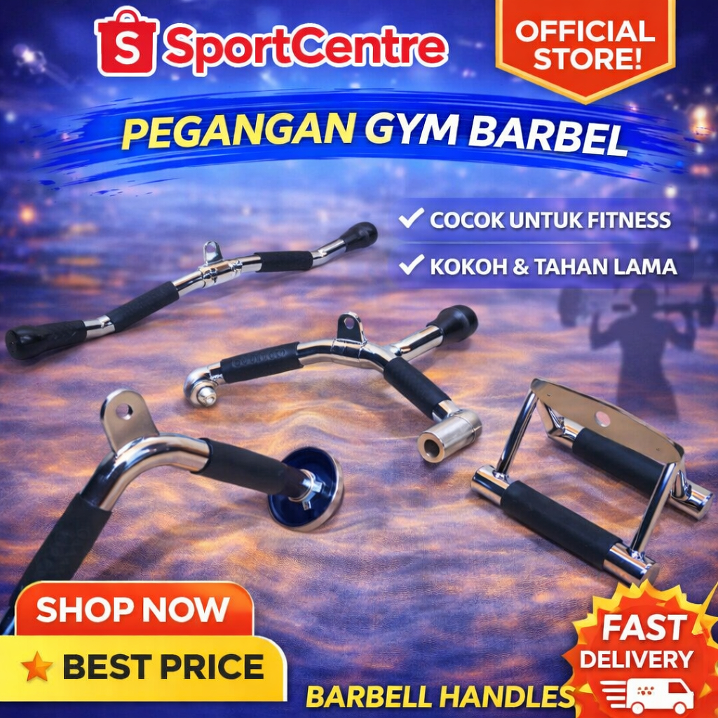 POTENCE D Handle Dual Seated Row Handle Tricep Grip Gym Exercise Handles Pull Down Cable Attachement