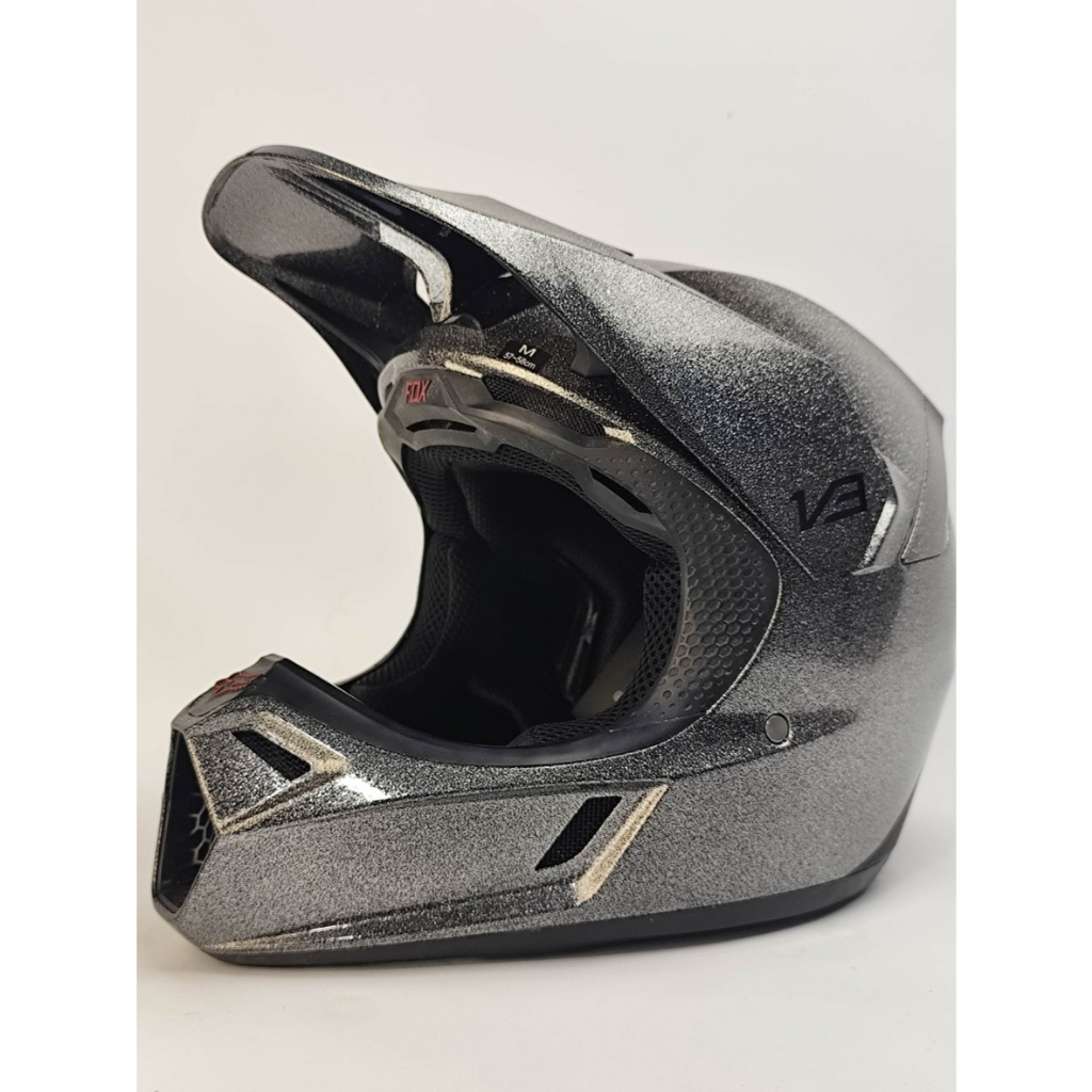 Fox V3 Baz Helmet Helm Motocross - Pewter