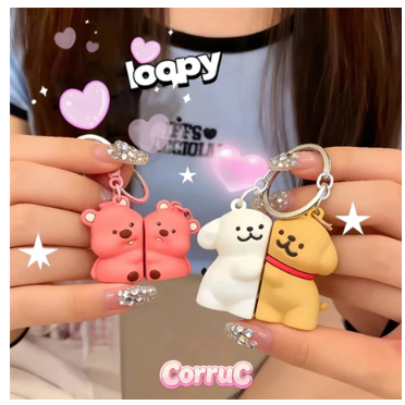 Gantungan Kunci Loopy / Gantungan Kunci Couple Magnet/ Gantungan Tas Couple/ Gantungan Kunci