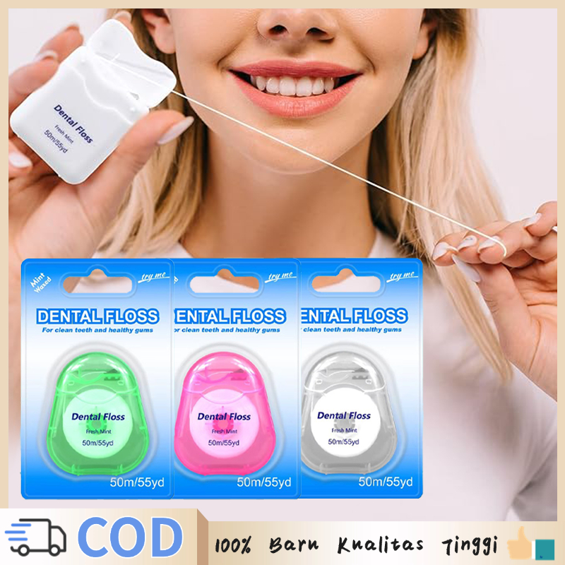 Isi2 50m Oral B Dental Floss Charmi Dental Dental Floss Benang Gigi Oral B Oral B Floss
