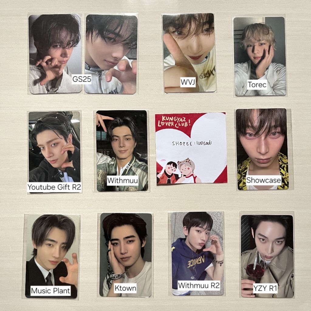 ENHYPEN LD GS25, Withmuu, Music Plant, Ktown, Showcase Reg, Youtube Gift, Torec, WVJ, YZY POB Desire