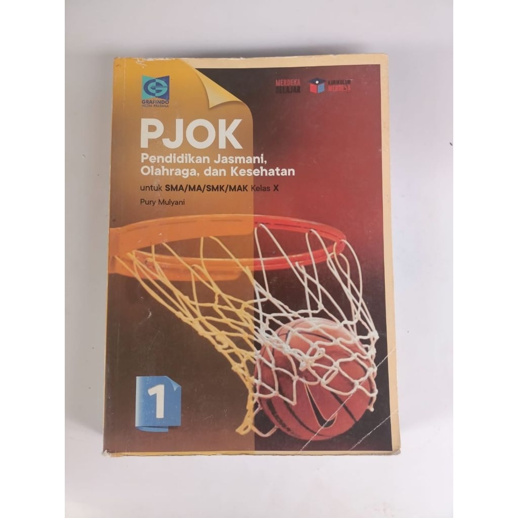 buku PJOK kelas X/ 1 SMA penerbit Grafindo merdeka
