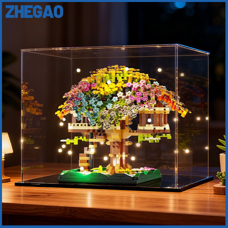 ZHEGAO Mainan Blok Pohon Sakura Rumah Pohon | Mainan Edukasi Anak Hadiah Ultah