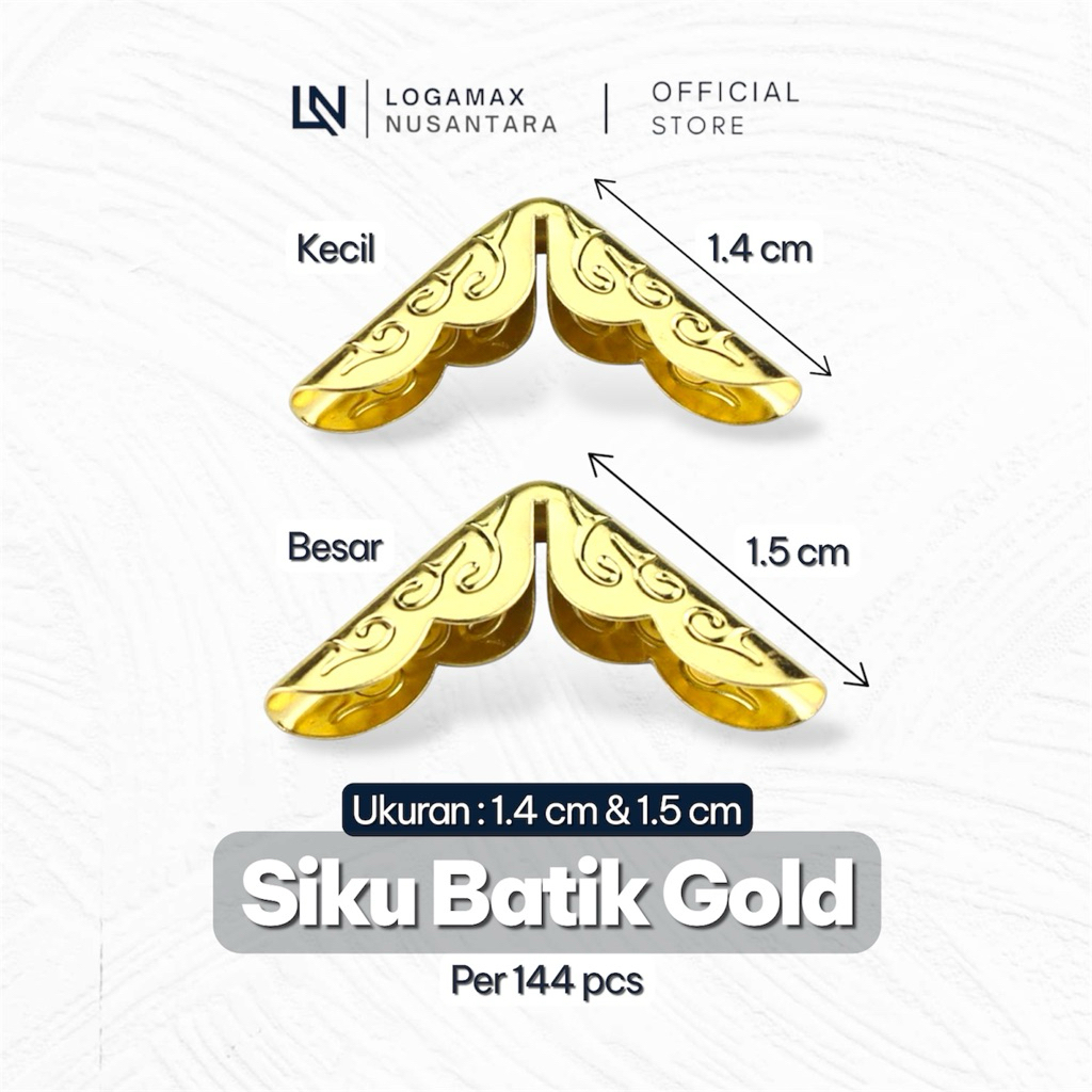 (144 PCS) SIKU BATIK/ SIKU SUDUT BUKU / SIKU BUKU WISUDA / SIKU BUKU YASIN / SIKU BUKU / EMAS / GOLD