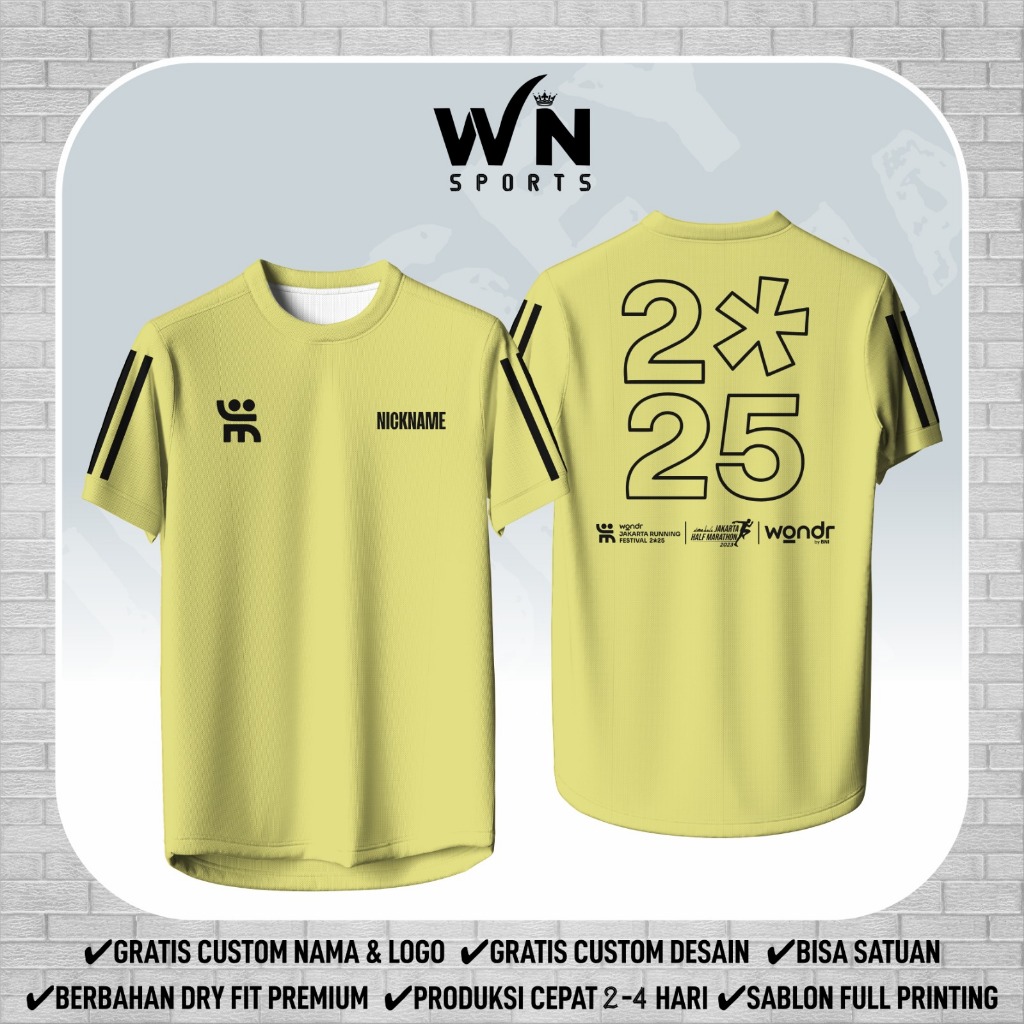 Jersey Jakarta Festival Running 2025 – Baju Lari Dryfit Pria Wanita Full Printing | Kaos Event Run