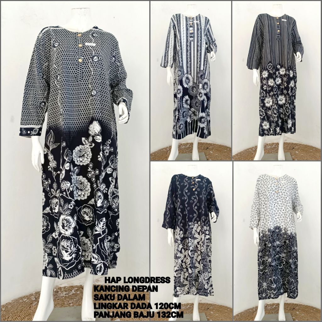 Longdress HAP Daster Panjang Muslimah Busui Friendly