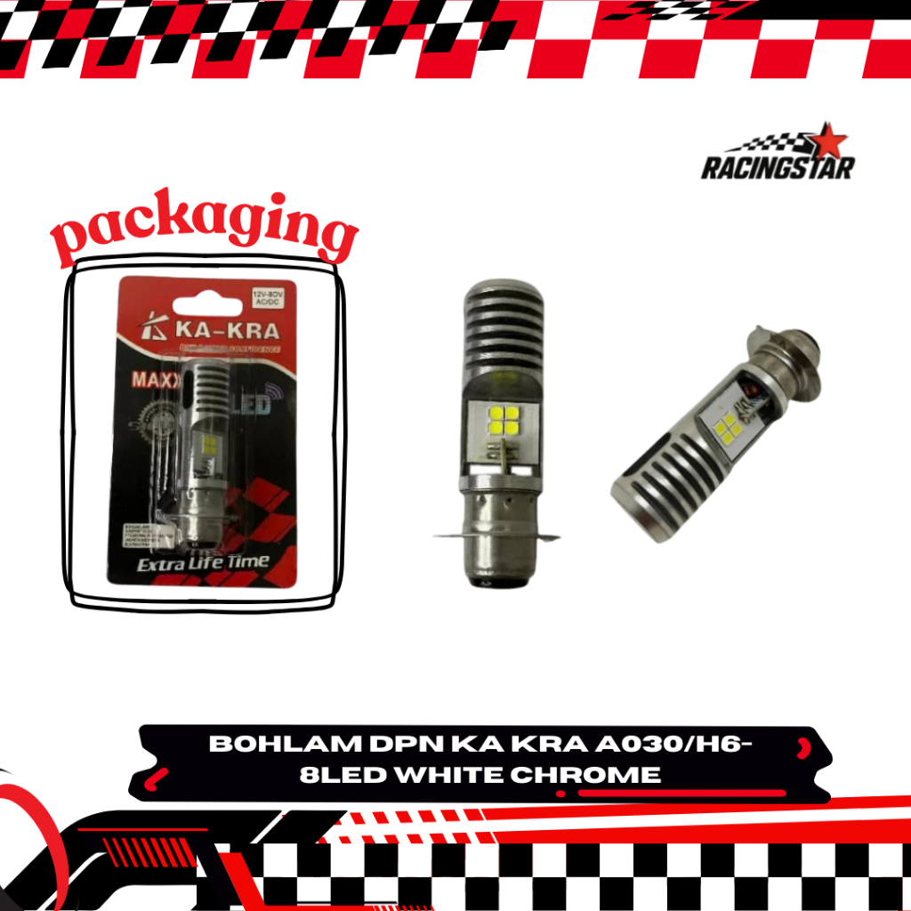 BOHLAM DEPAN KA KRA A030/H6-8LED WHITE CHROME