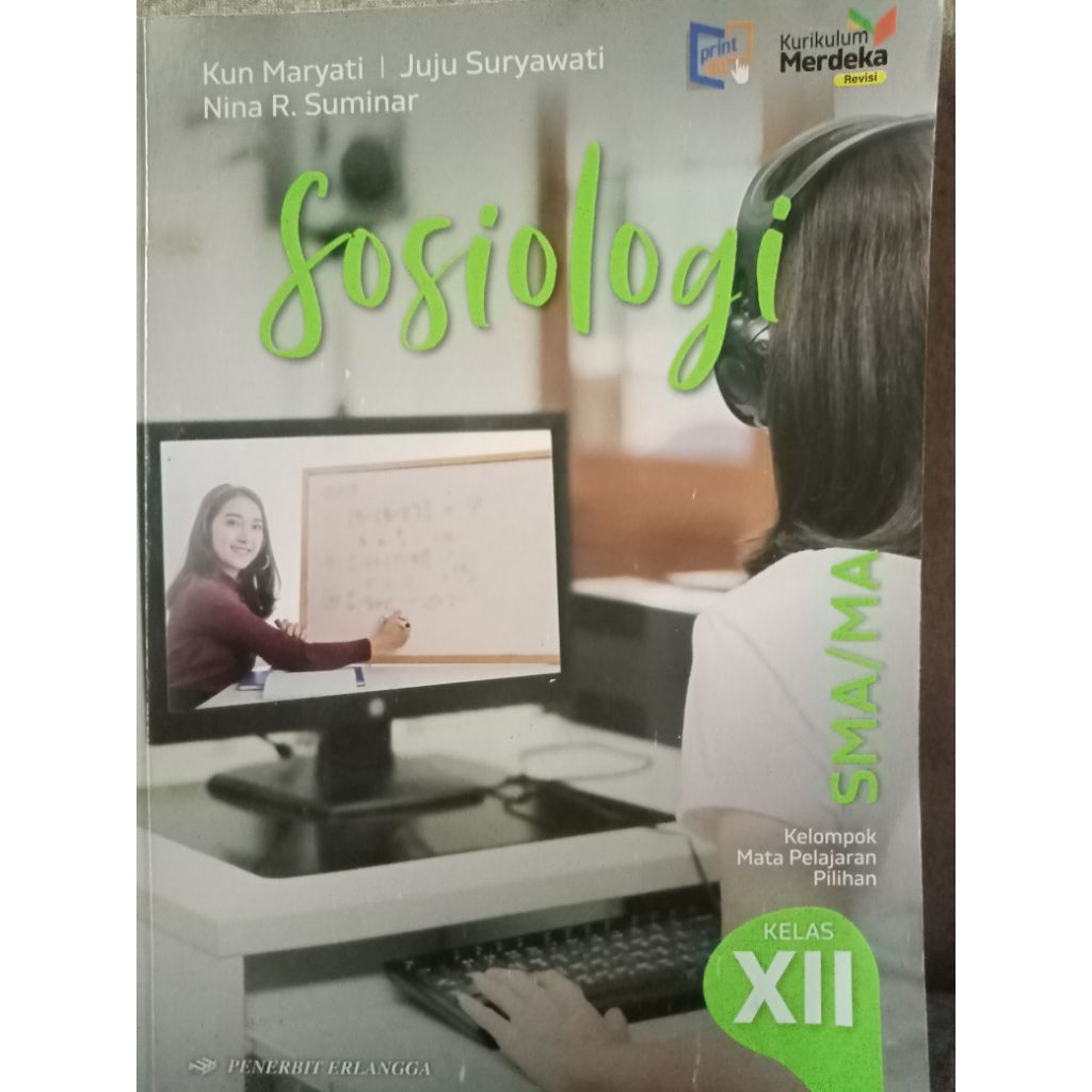 Buku Sosiologi Kelas 12 Kurikulum Merdeka Erlangga Bekas