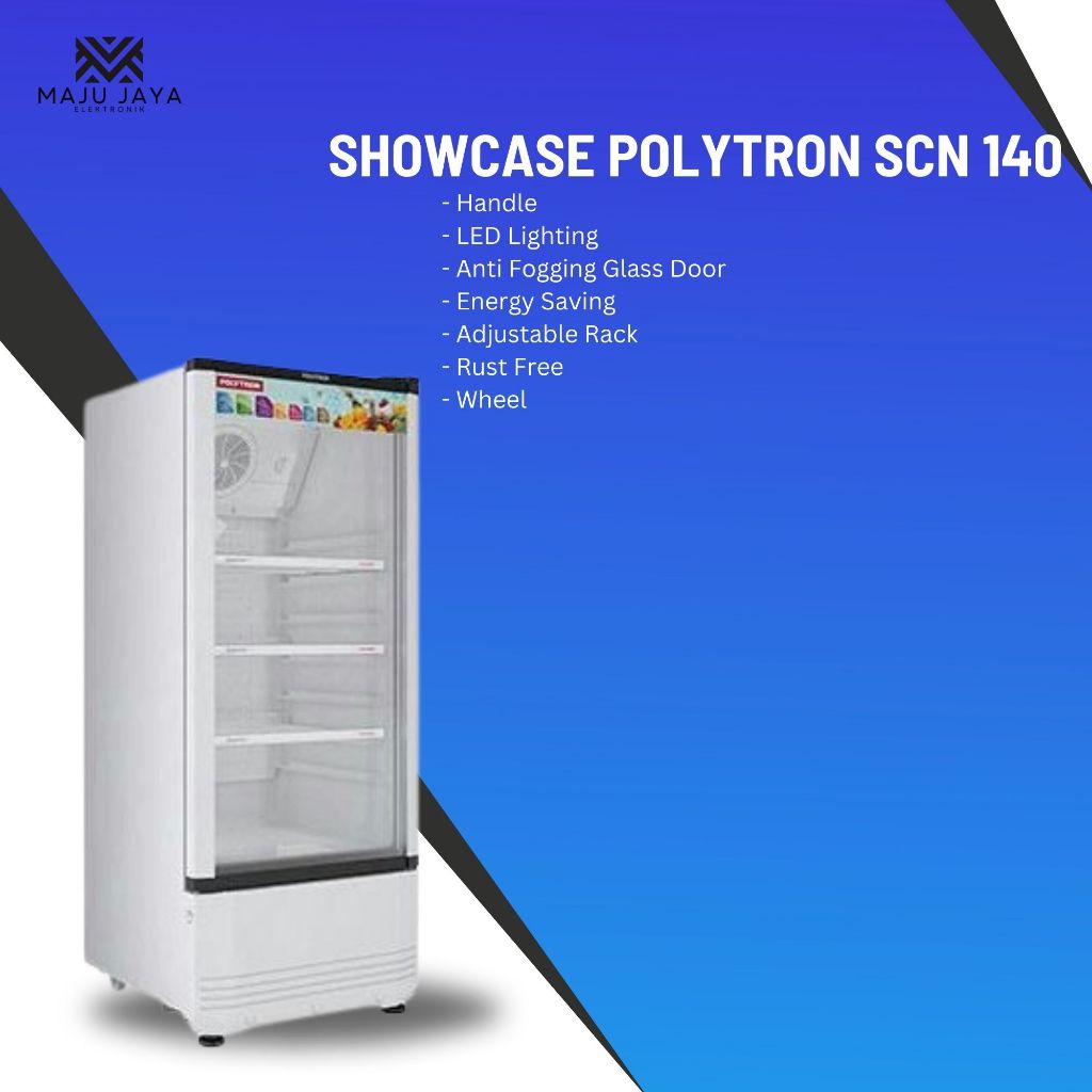 SHOWCASE POLYTRON SCN 140X 3rak KAPASITAS 140 LITER SCN 140 SCN140