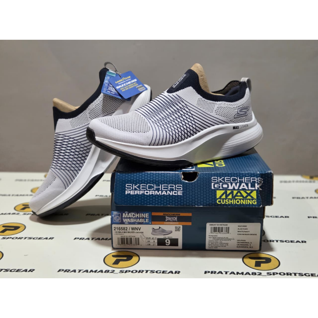 SIZE 41 ( 26 CM ) - ORIGINAL ASLI SKECHERS GO WALK MAX WALKER CONSTANTINE GOODYEAR SEPATU PRIA SLIP 