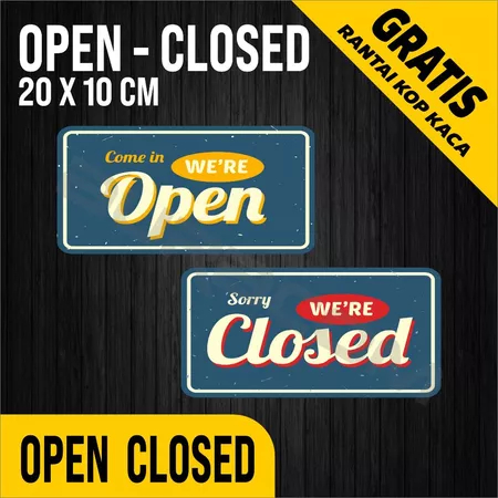 COD,OPEN CLOSED/Acrylic Open Closed Design Kekinian / Custom-FreeDesign ( A 302 )