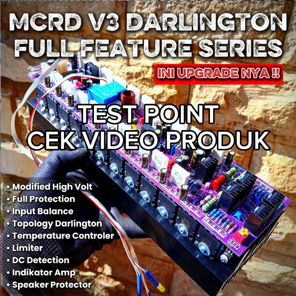 MCRD V3 2U Darlington FULL FITUR SERIES |302U|  inbal , Protect ,LIMITER , Sensor suhu , Front indik