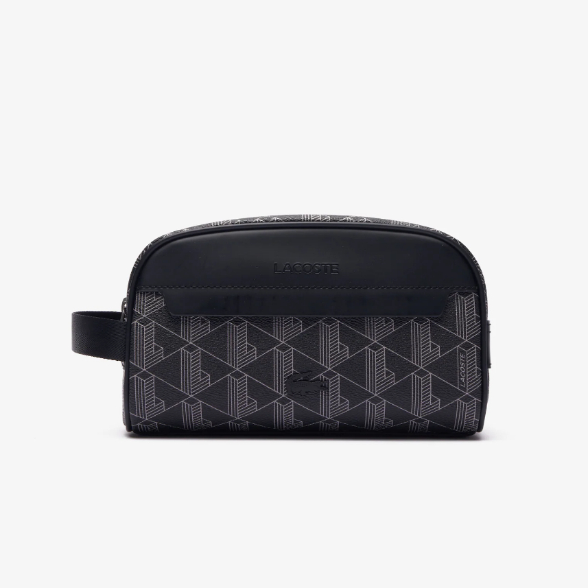 Tas clutch handbag pria LACOSTE monogram motif kasual traveling daily pouch