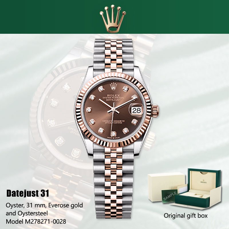 [100% ORI BARU Rolex watch] 100% original Jam tangan rolex wanita Rolex Datejust 31mm M278271-0028 B