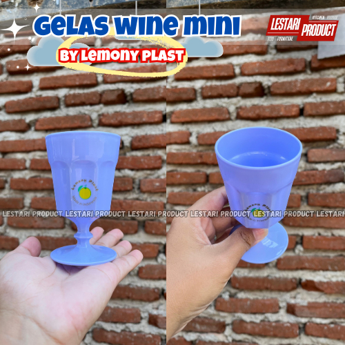 ( 6 PCS ) GELAS WINE PLASTIK MINI LEMONY PLAST | SLOKI | GELAS SLOKY | CANGKIR | GELAS PLASTIK | GEL