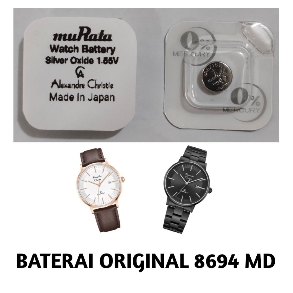 Baterai jam Alexandre Christie original 8694MD