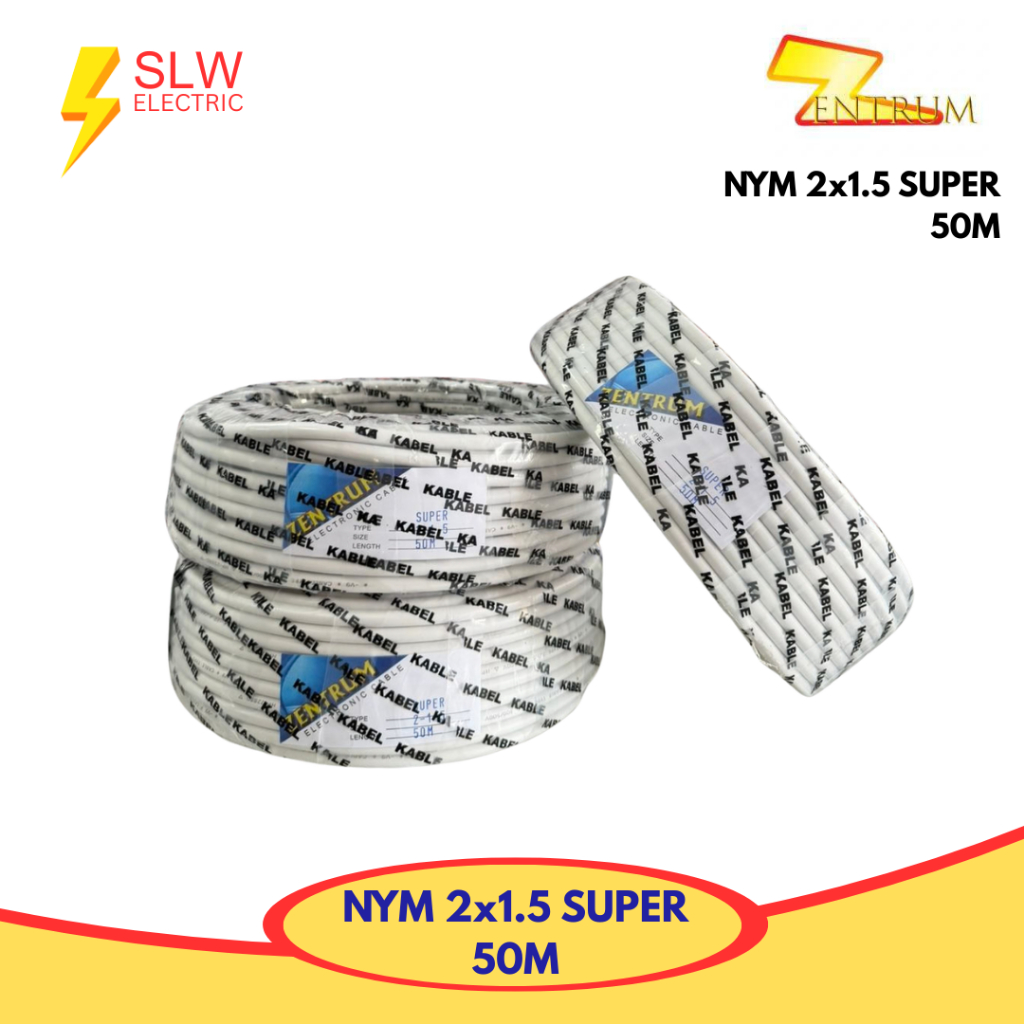 ZENTRUM KABEL NYM LISTRIK 2 X 1,5 SUPER (50 METER)