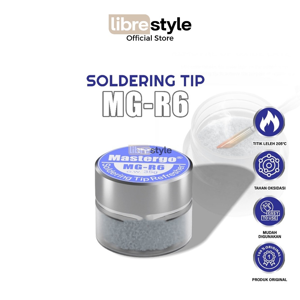 MASTERGO mg-r6 solder tip refresher original - pembersih mata solder hitam anti oksidasi - regenerat