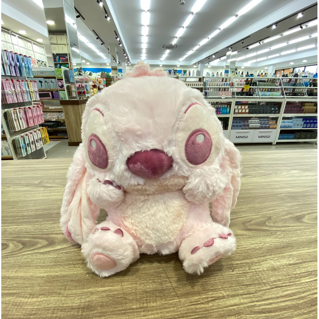 Miniso Disney Stitch & Angel Pink/Boneka Stitch Pink Lucu