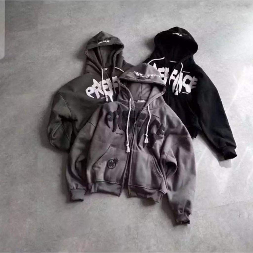 PREFACE JACKET BOXY DOUBLE ZIPPER