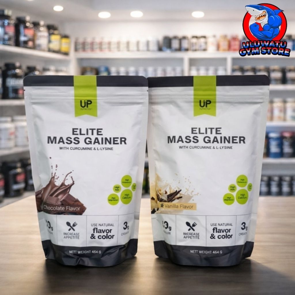 UP Nutrition ELITE MASS GAINER Susu Protein Gym Penambah Berat Badan Penggemuk 454gr