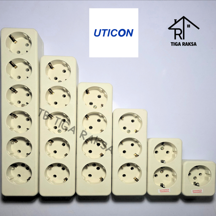 TERMINAL LISTRIK UTICON 1–6 LUBANG / STOP KONTAK CABANG 250V TERMINAL KUNINGAN