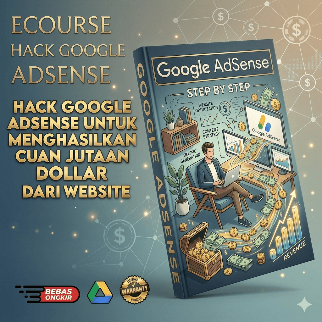 ECOURSE HACK GOOGLE ADSENSE UNTUK MENGHASILKAN CUAN DARI WEBSITE