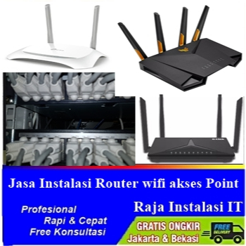 Router Wifi Jasa Instalasi Akses Point Router wifi dan Instalasi LAN Kabelnya