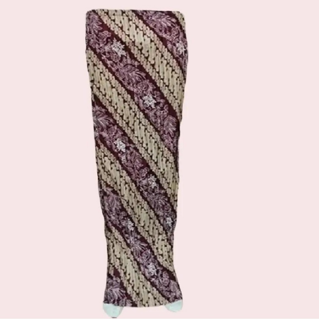 Rok Batik Wanita Plisket Bahan Semi Sutera Silky Motif 01