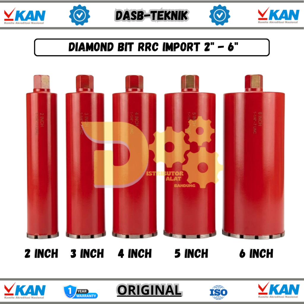 Diamond Bit RRC Import Original – Mata Bor Coring Aspal & Beton Berkualitas