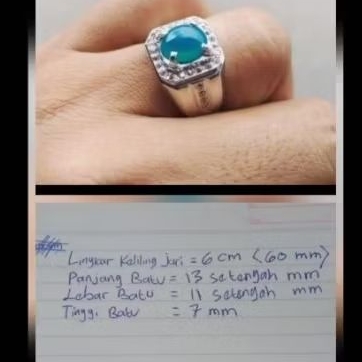 Cincin Ikat Emban Batu Akik dan Batu Permata Handmade High Quality