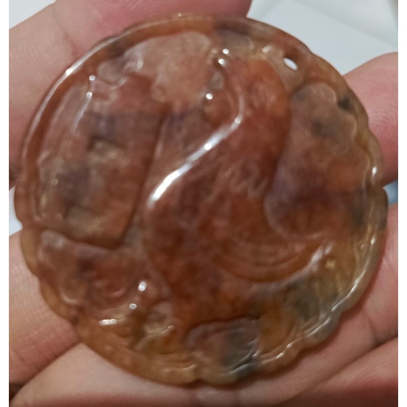 Natural Jadeit Jade/Giok Coklat/Giok Ukir Shio Ayam/Giok Ukir Shio Anjing/Giok Asli/Giok Premium/Gio