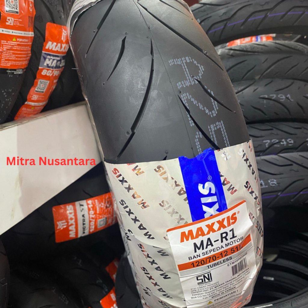 SNI Ban MAXXIS MA-R1 TUBLESS Import [ 120/70-12  ] Ban Motor VESMET TUBELESS SOFT SOMPOUND MONKEY, V
