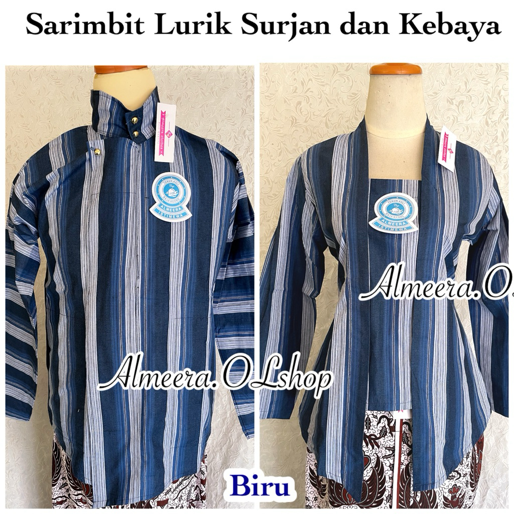 baju adat tenun ALUSAN surjan lurik pria dan kebaya kurtubatu lurik wanita lurik sorjan kebaya sarim